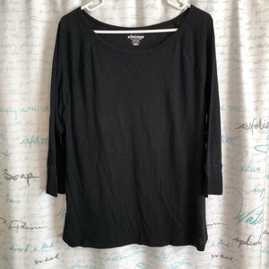 1-Black and 1-gray, 3/4 length shirts